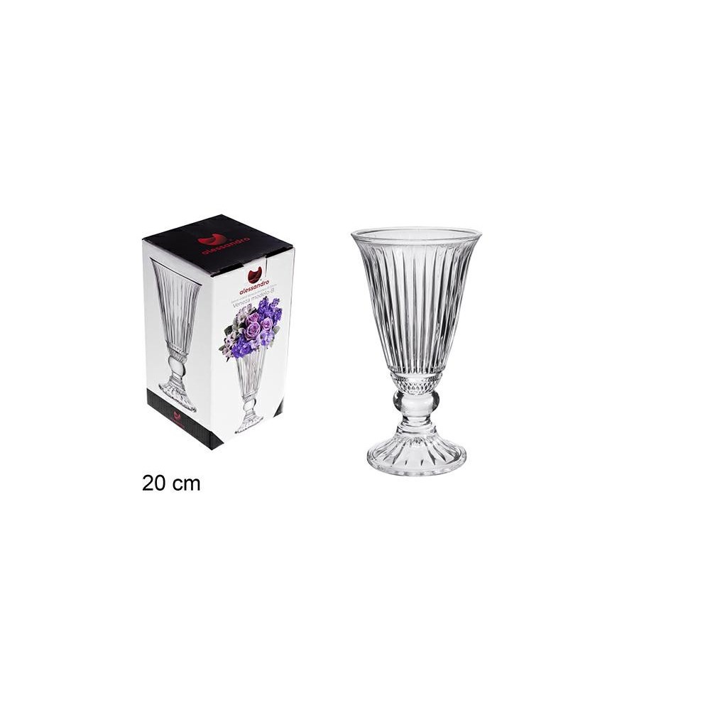 VASO IN VETRO VENEZA MODELO B 20 CM